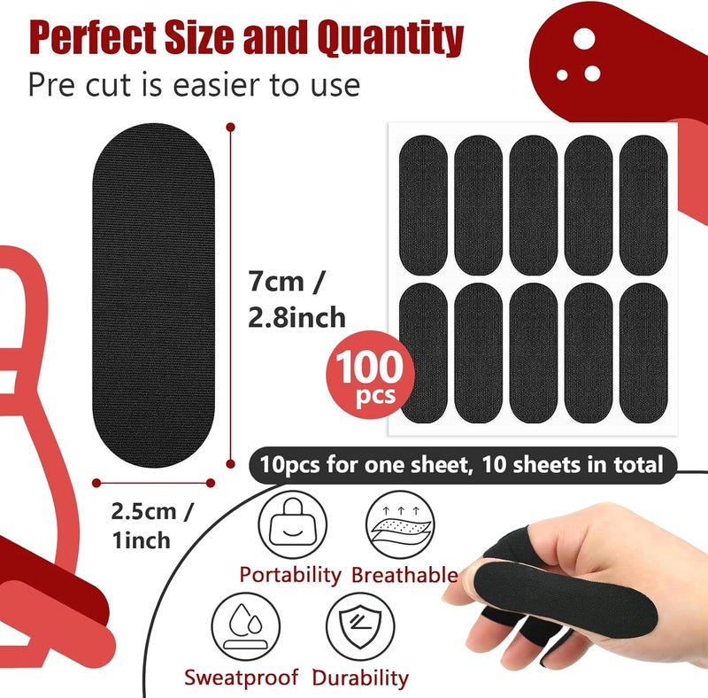 FixlyFido 100 PCS Bowling Thumb Tape - Bowling Finger Tape - Thumb Tape Protector for Bowling(Multiple Colors, 1 x 2.8 Inches, Breathable) - Image 2